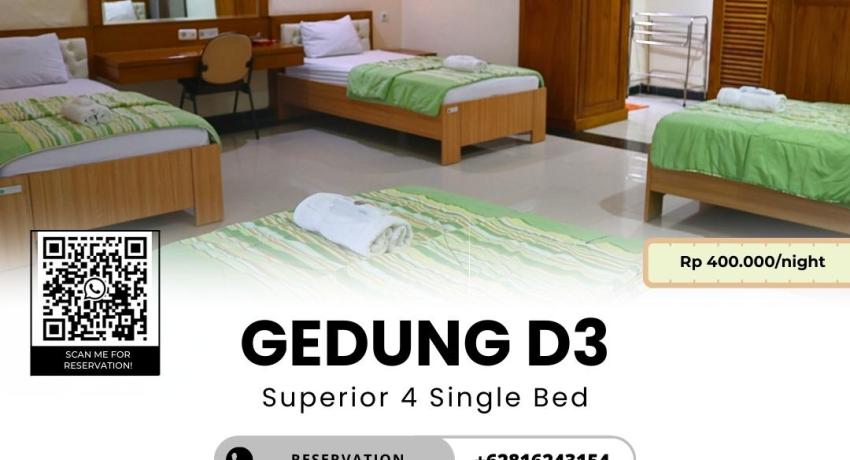 Superior 4 Single Bed - Gedung D3